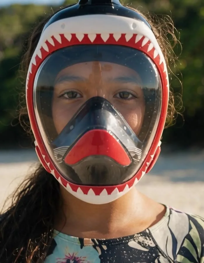 Child wearing the NEBIBO Kids Snorkel Mask